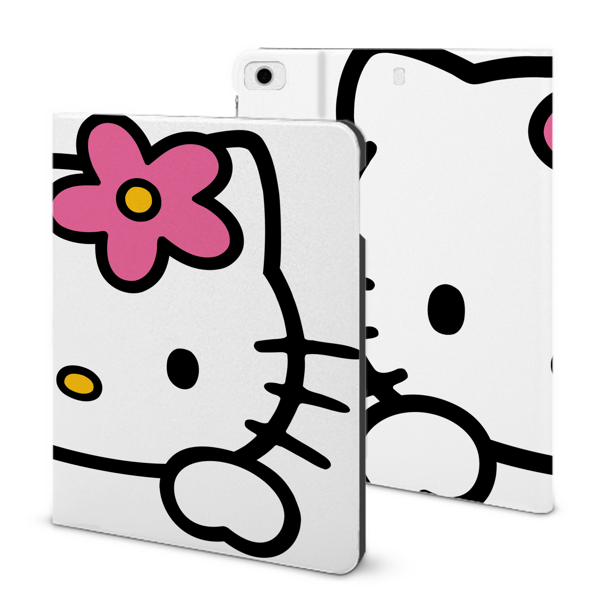 （画像用） Hello Kitty ハローキティ IPad ケース ブック型 PUレザー TPU 耐衝撃 軽量 薄型 ペン収納なし 全面保護 IPad 各モデル対応